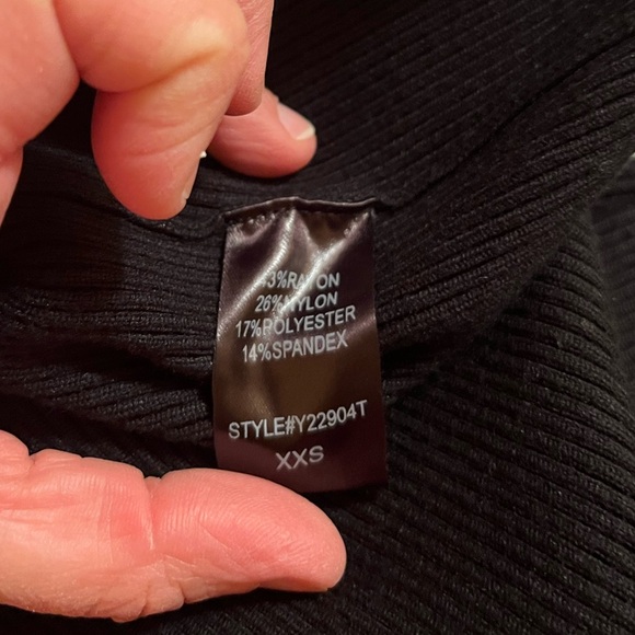 Pomander Place Tuckernuck Arlo Ribbed Turtleneck in Black - Picture 6 of 7